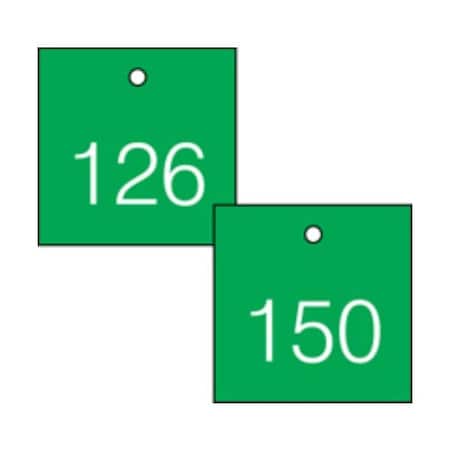 Accuform Engraved Numbered Tags, HS-Laminate, 3 in W, 25 PK TDG375GN